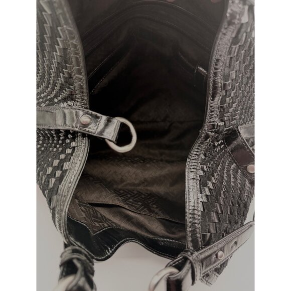 Cole Haan Genevieve Woven Patent & Suede Leather Large Triangle Tote – NWOT - Picture 9 of 16